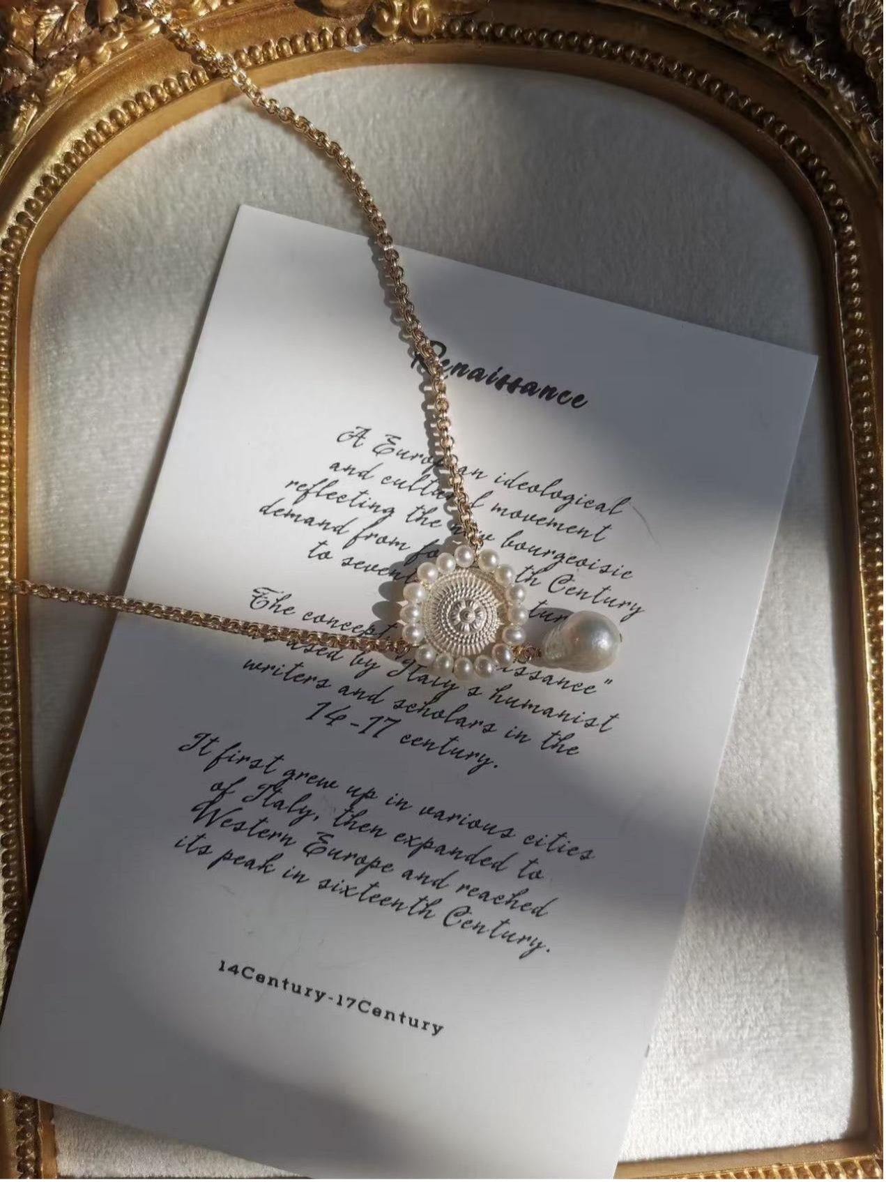 Helianthus Double-Layer Pearl Necklace